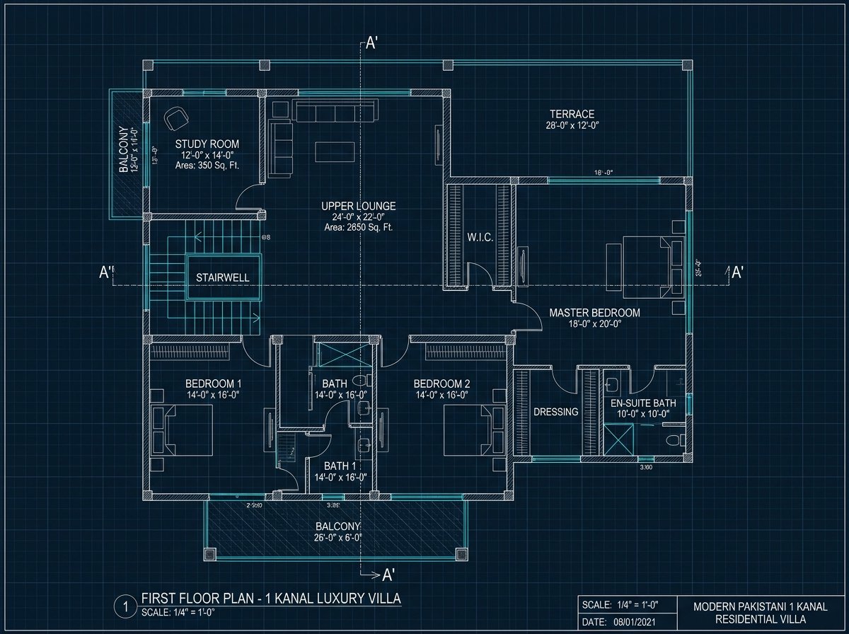 First Floor Naqsha Blueprint